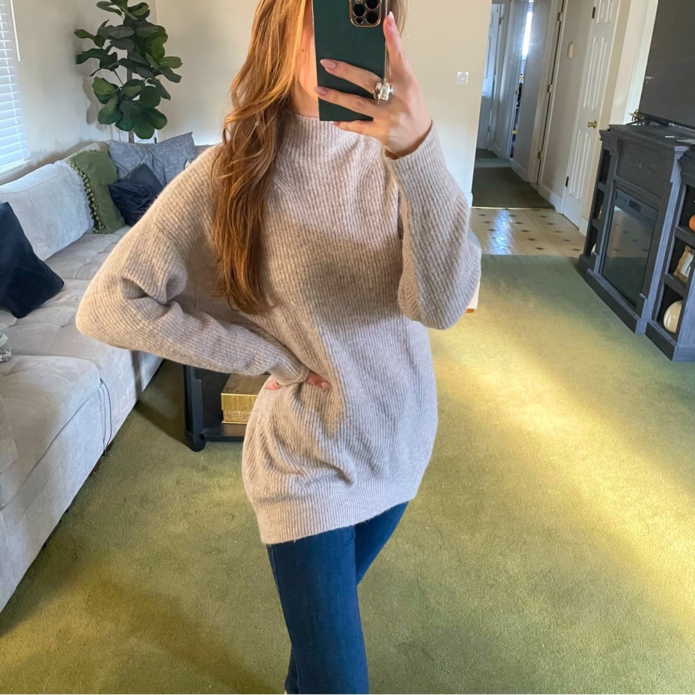 Express | Mock Neck Ribbed Sweater